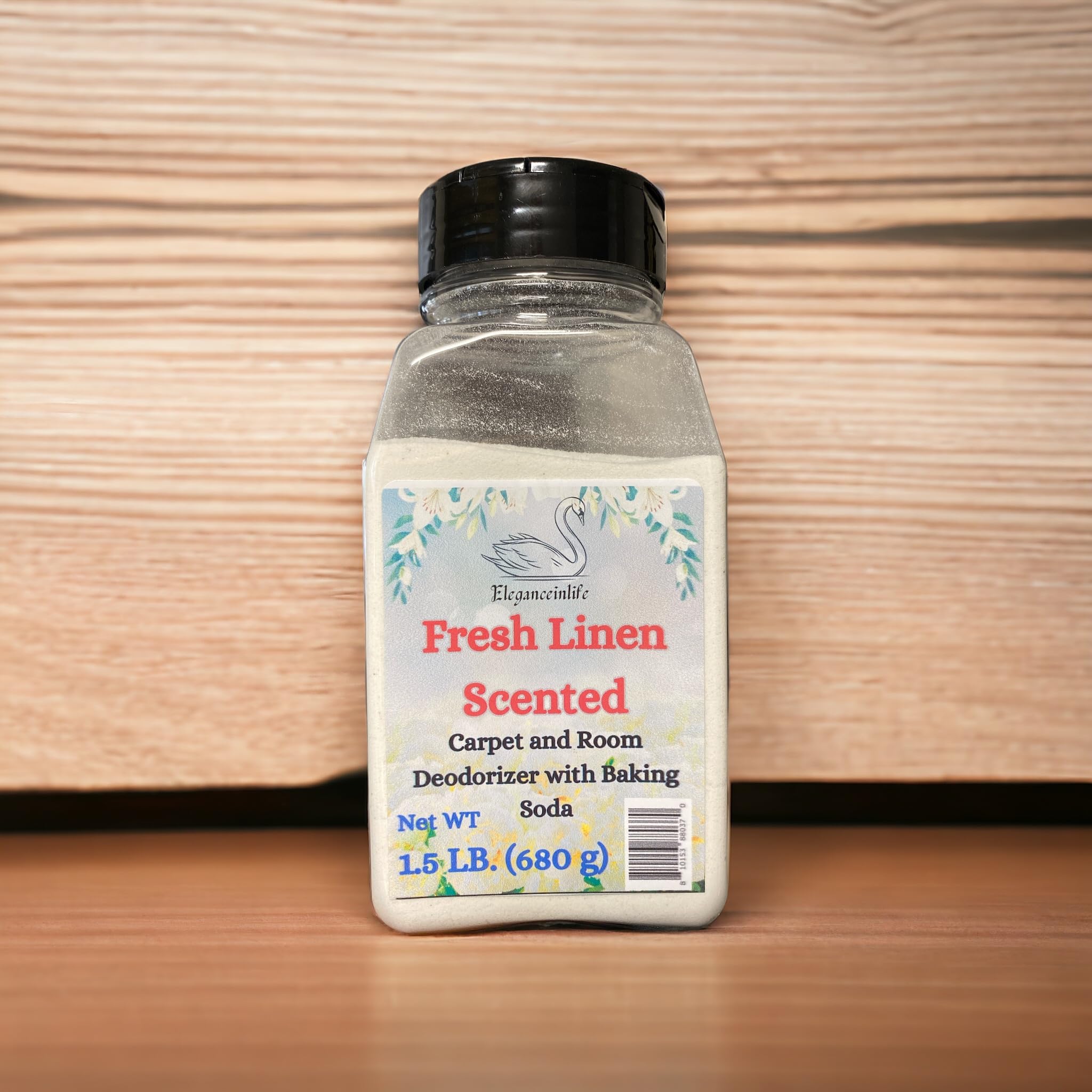 Eleganceinlife Fresh Linen-Scented Carpet and Room Deodorizer with Baking Soda Net WT 1.5 LB. (680 g) Each Pack of 2