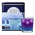 Herbs & Kettles Lavish Blue Tea | Butterfly Pea Flower & Darjeeling Green Tea with Lemongrass, Ginger & Mint | Color-Changing Herbal Tea | 1.06 oz