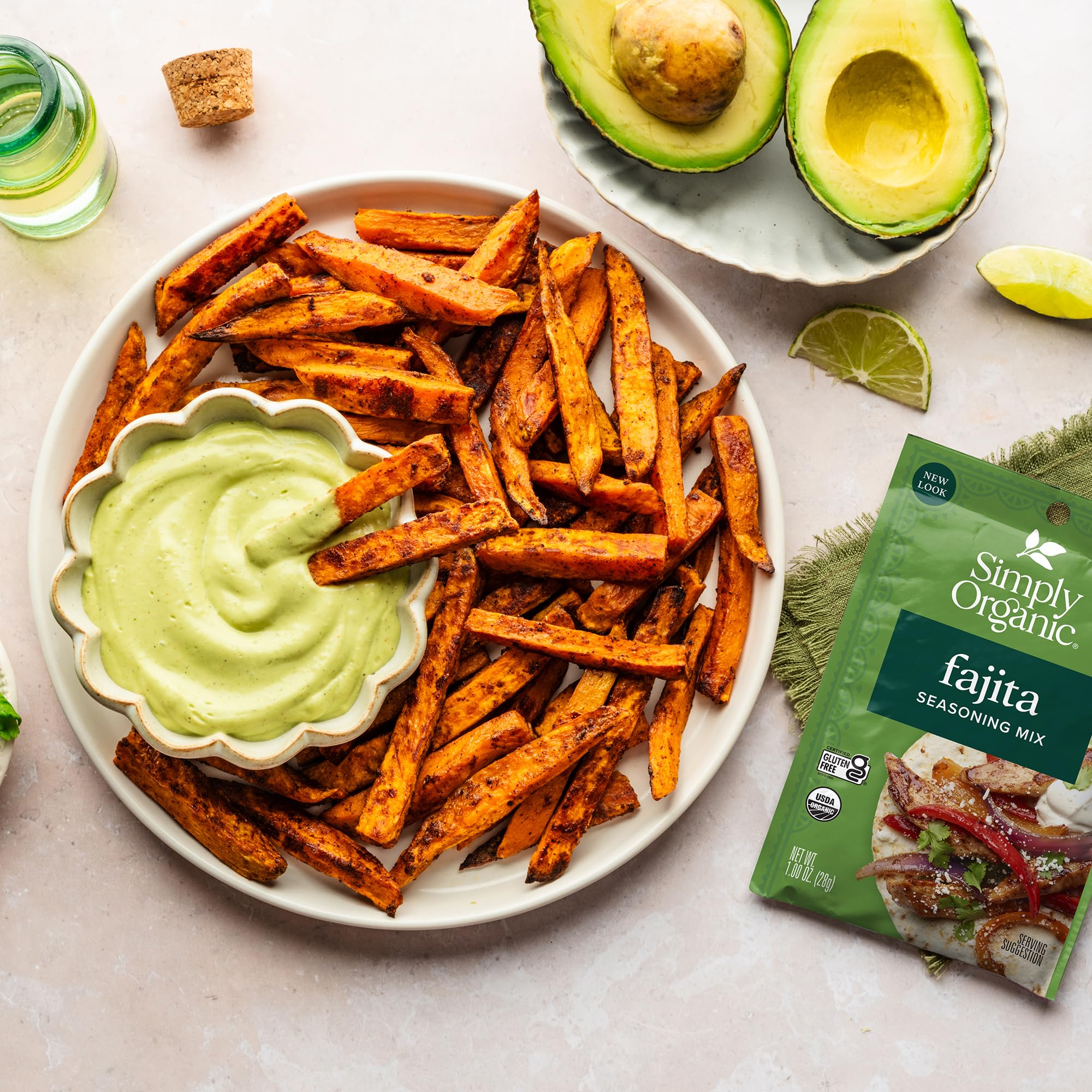 Simply Organic Fajita Seasoning Mix, Gluten Free, Certified Organic, Kosher - Chicken Fajita Seasoning - Pure Flavor for Tacos, Stir-Fries, Mexican