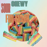 Halal Sour Mini Rainbow Belt Candy Bulk | 5-Pound of Fruity Sour Mini Strips, Colorful Belt Gummy Candy for Parties, Candy Buffets, Goodie Bags