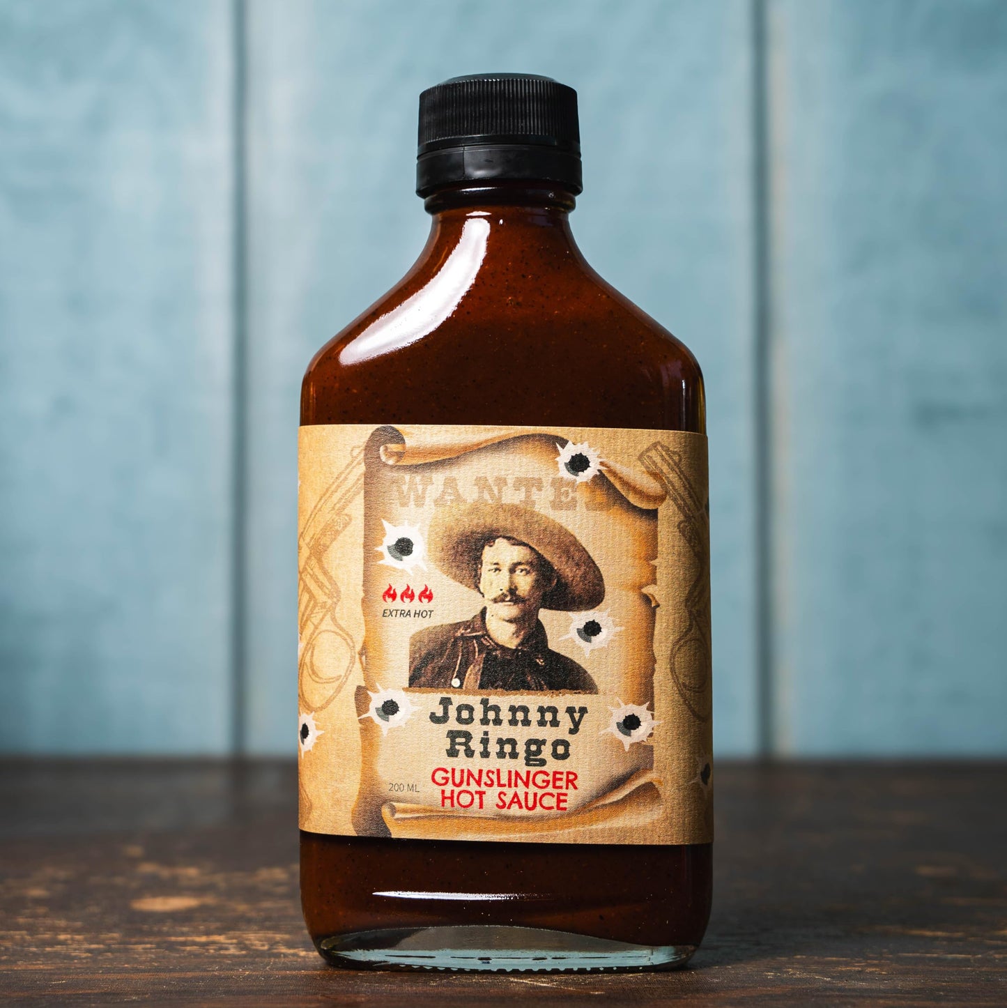 Beast Feast Maine, Johnny Ringo Gunslinger Hot Sauce, 7 oz, Habanero Cayenne Chipotle Blend, Apple Cider Vinegar, Agave, Garlic, Smoky Flavor