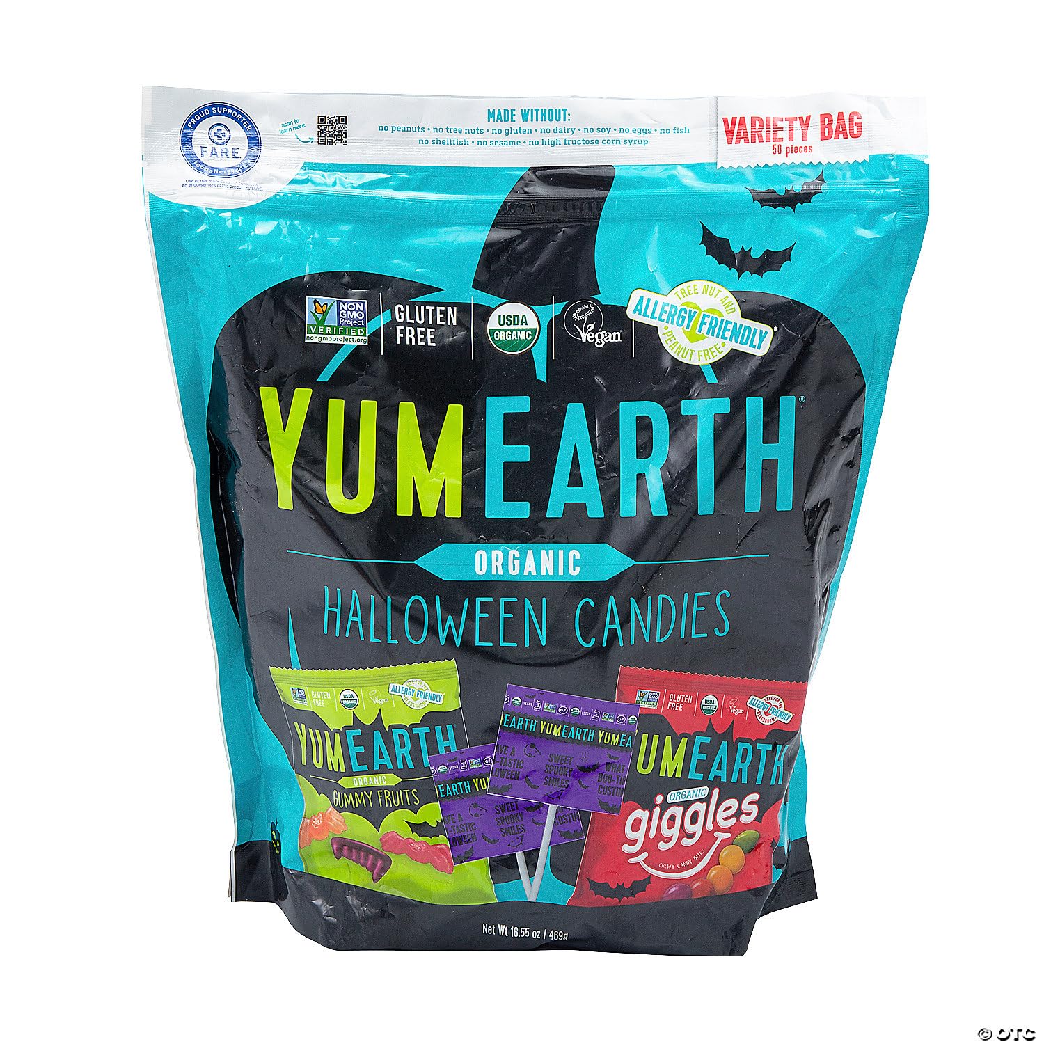 YumEarth Organic Halloween Candies Assortment - 50 Pc.