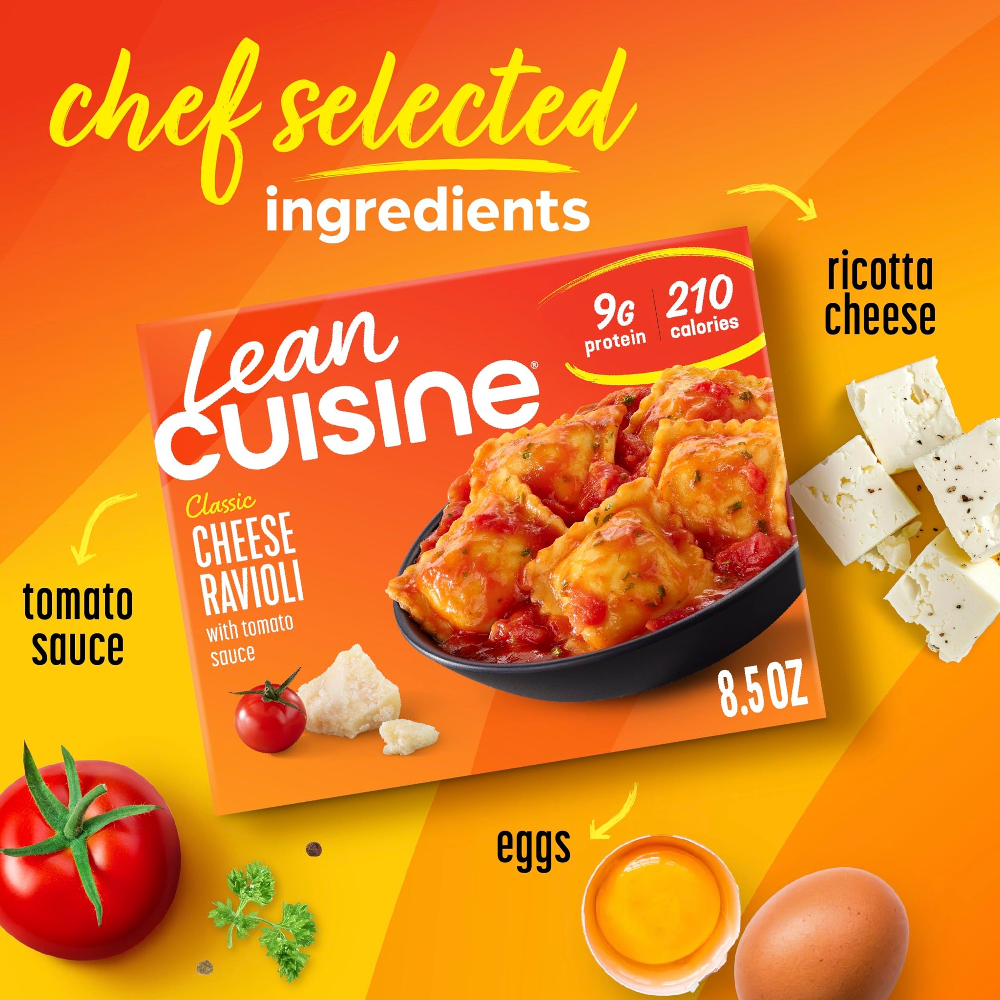 Lean Cuisine Classic Cheese Ravioli, Frozen Lunch, Frozen Ravioli, Individual Meals 8.5 oz
