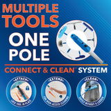 Unger Professional Connect and Clean Total Pro Cleaning Kit, All-in-One Household Window Washing with Streak-Free Results, Includes 12” Squeegee, 14”
