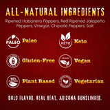 Arizona Gunslinger Chipotle Habanero Pepper Sauce - Smoky Hot Sauce Bottle, No Calorie Marinade & Salsa for Tacos, BBQ, Grilled Meats & Dips, Real