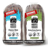Happy Campers Variety Pack Gluten Free Bread, White Whole Grain and Hemp Multi-Seed, Non-GMO, Vegan, Organic, 16.2-17.4 Oz Loaves (Pack of 2)