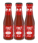 Taco Bell Fire Sauce Glass Bottle, 7.5 OZ 3-pack