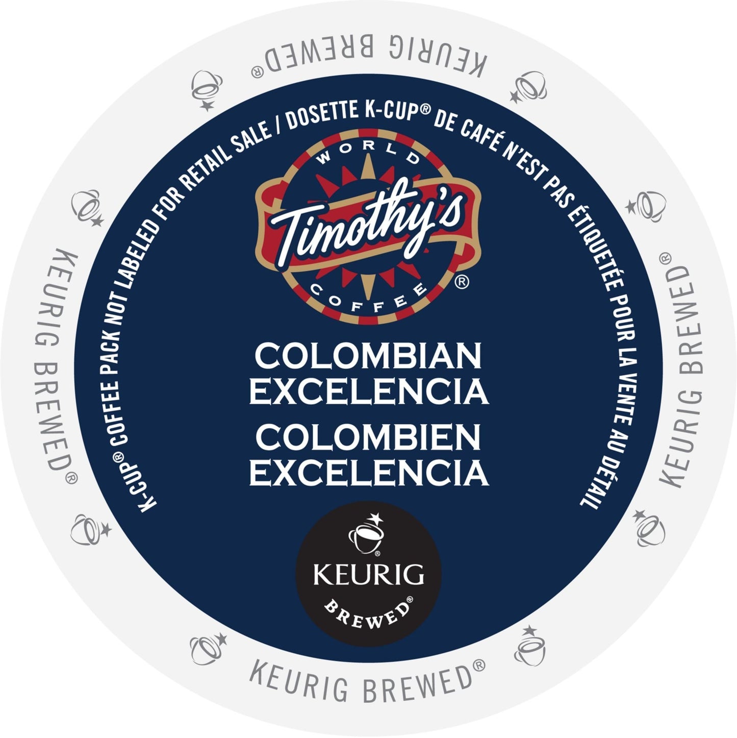 Timothy's World Coffee, Colombia Excelencia, K-Cup Portion Pack for Keurig K-Cup Brewers, 24-Count