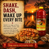 Cajun Chef Hot Sauce 34 oz, Louisiana Cajun Cayenne Pepper Sauce, Mild Heat Hot Sauce for Gumbo, Seafood, Soups, Wings, Pizza, BBQ, Fried Foods