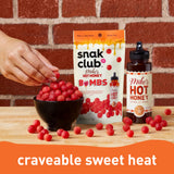 Snak Club Mike’s Hot Honey Bombs Chewy Candy, Cherry Candy with Sweet Heat, Soft Candies, Unique Snacks, 8 oz Family Size Bag