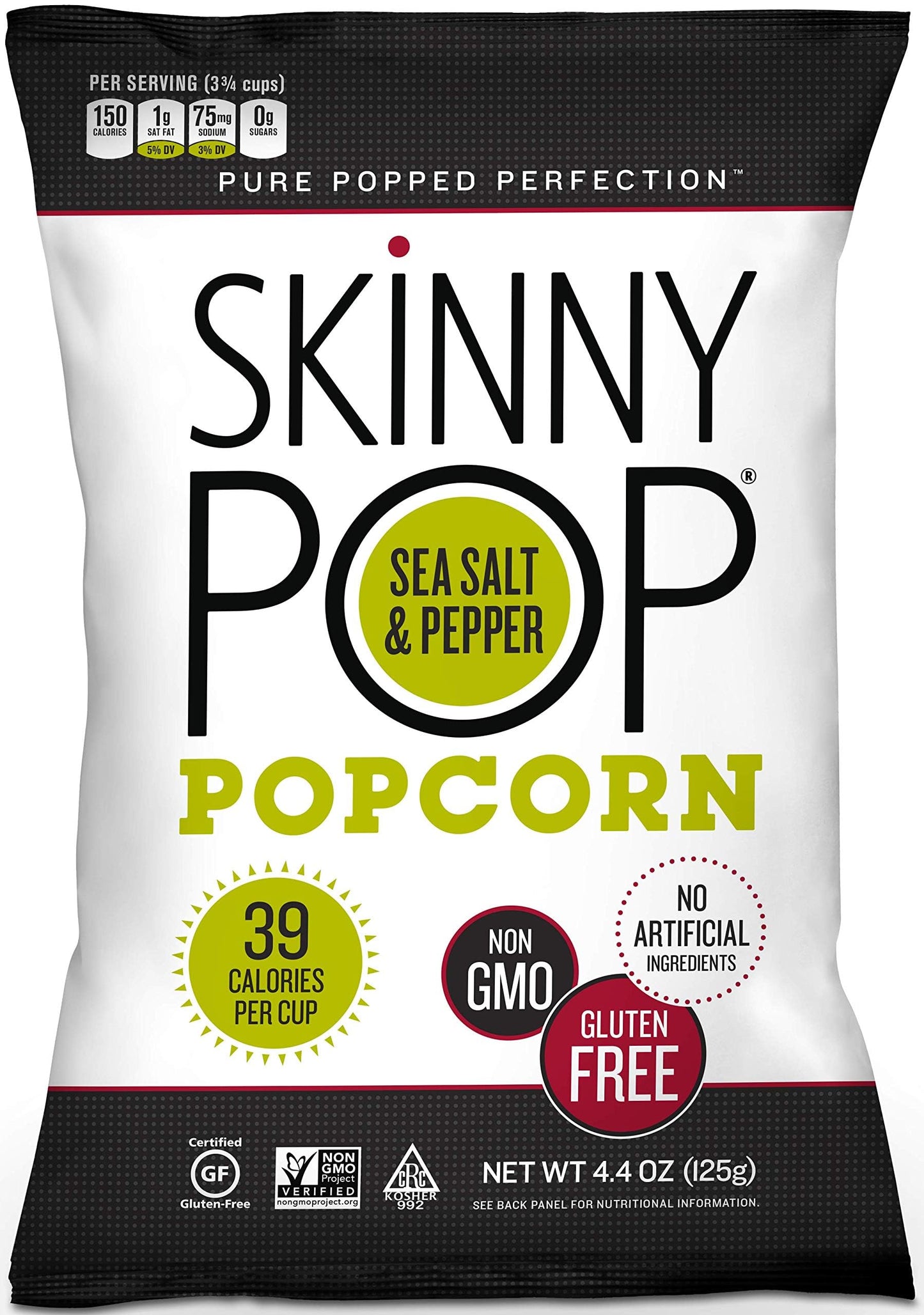SkinnyPop Sea Salt Pepper (Case of 12)