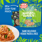 Natural Heaven Hearts of Palm Spaghetti 3-Pack + White Rice 3-Pack - Low-Calorie, Keto & Gluten-Free Food, Vegan, 9 Oz Ea
