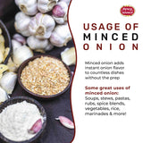 Spicy World Minced Onion 4 LB Jar - Gluten Free, Bulk Dehydrated Chopped Onions for Cooking, Dried Onion Flakes, Non-GMO, Long Shelf Life, Great