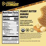 Honey Stinger Organic Peanut Butter Banana Waffle, Energy Stroopwafel for Exercise, Endurance & Performance, Sports Nutrition for Home & Gym, Pre