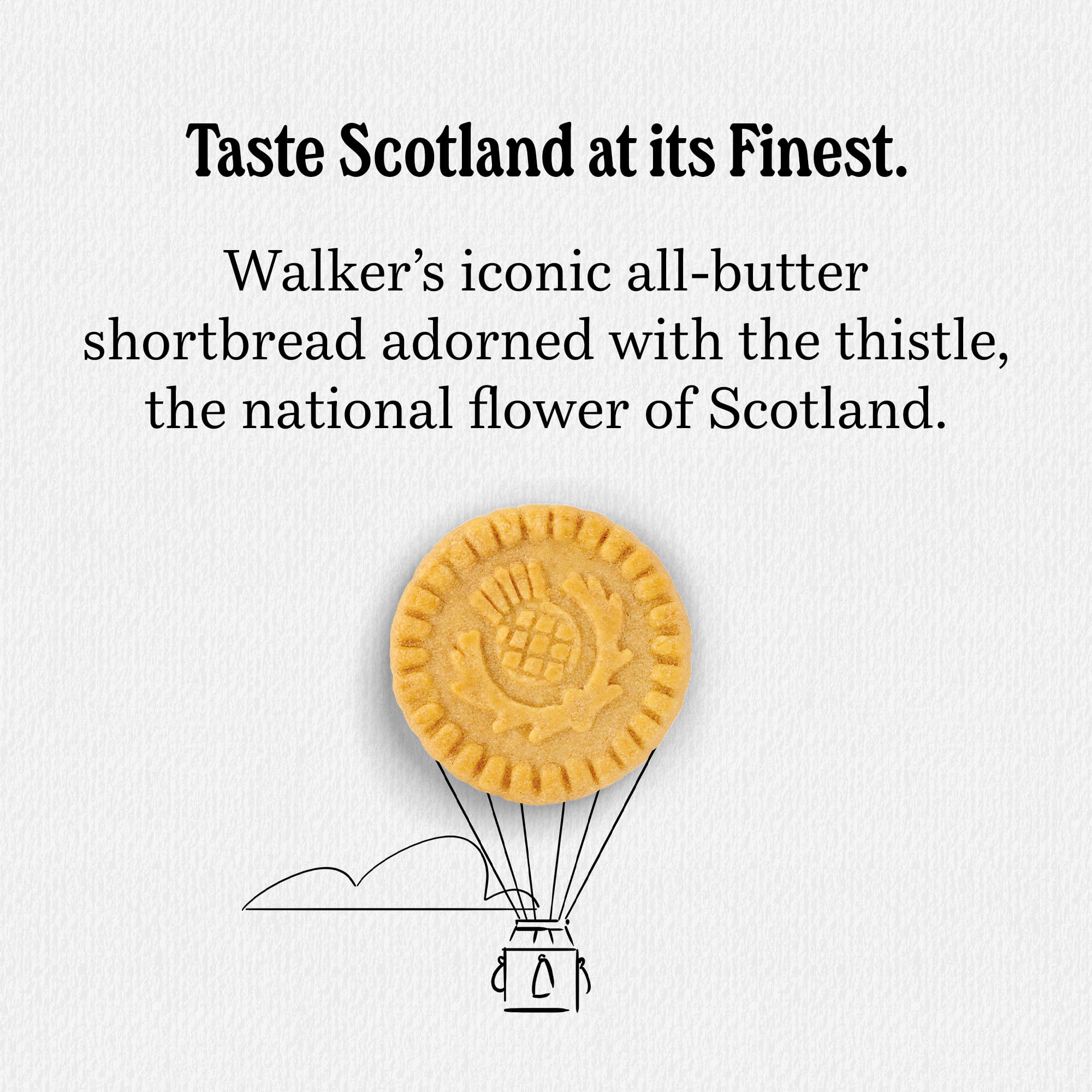Walker's Shortbread Rounds, Pure Butter Shortbread Cookies, 5.3 Oz Box (Pack of 4)
