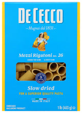 De Cecco Pasta Mezzi Rigatoni, 16 OZ