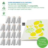 EcoJeannie (10 Pack) Eco-Friendly Reusable German Cleaning Cloth 100% Biodegradable Cellulose Sponge Cloths, Kitchen Cloths, GMO-Free, Reusable - Made