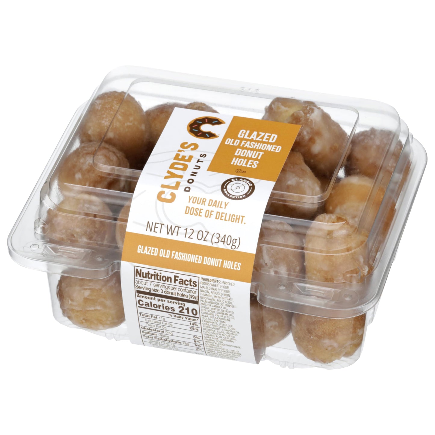 Clyde's Glazed Old Fashioned Donut Holes, Frozen, 24ct