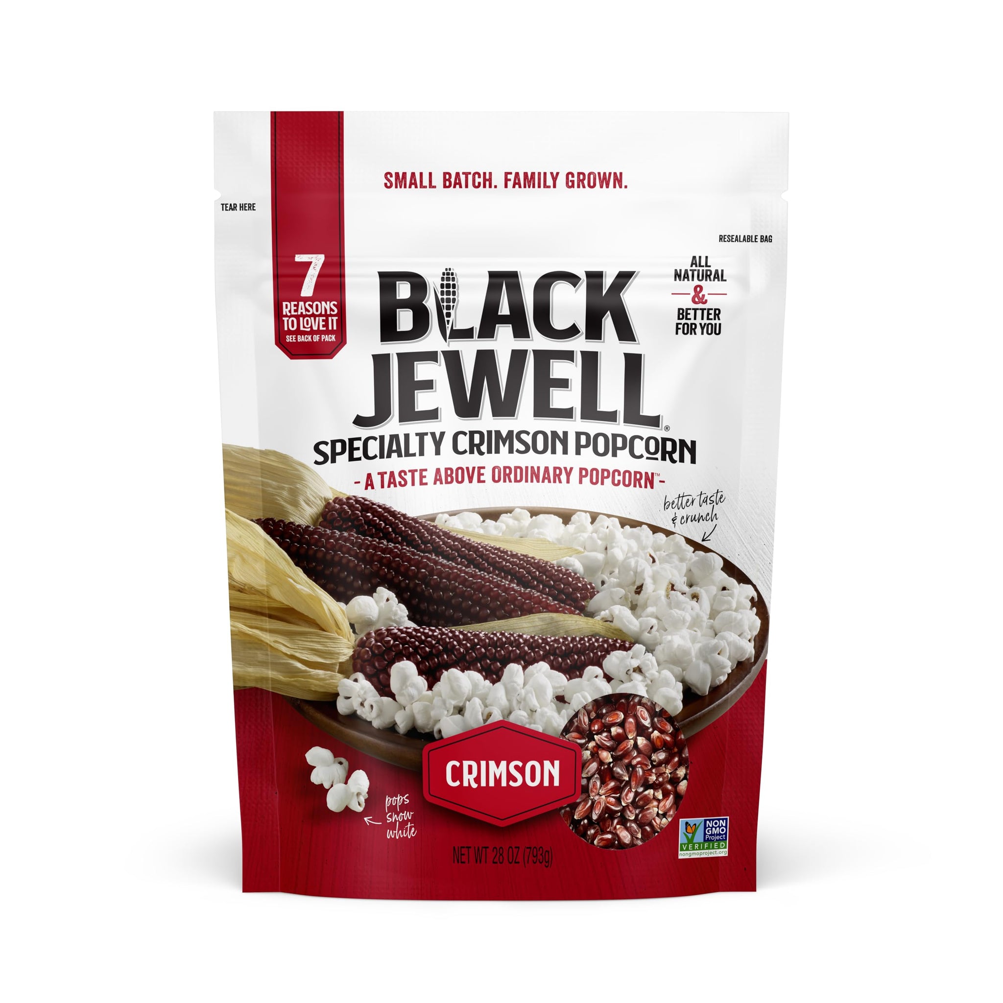 Black Jewell Gourmet Popcorn Kernels, Crimson Red, 28.35 Ounces (Pack of 6)