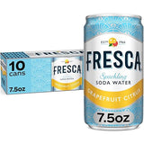 Fresca Citrus Soda Soft Drink Fridge Pack, 7.5 fl oz Mini Cans, 10 Pack