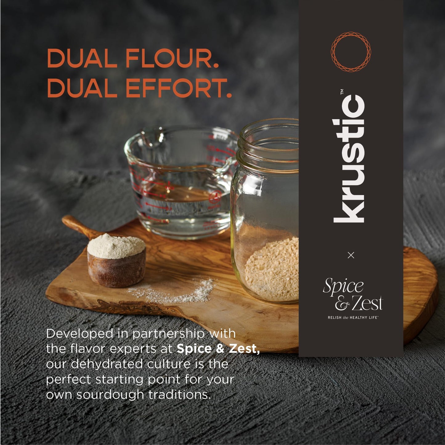 Dual-Flour Organic Sourdough Starter Culture - Fast-Activating Dehydrated Chips with Natural Wild Bread Yeast - Non-GMO Flour Sourdough Bread Starter