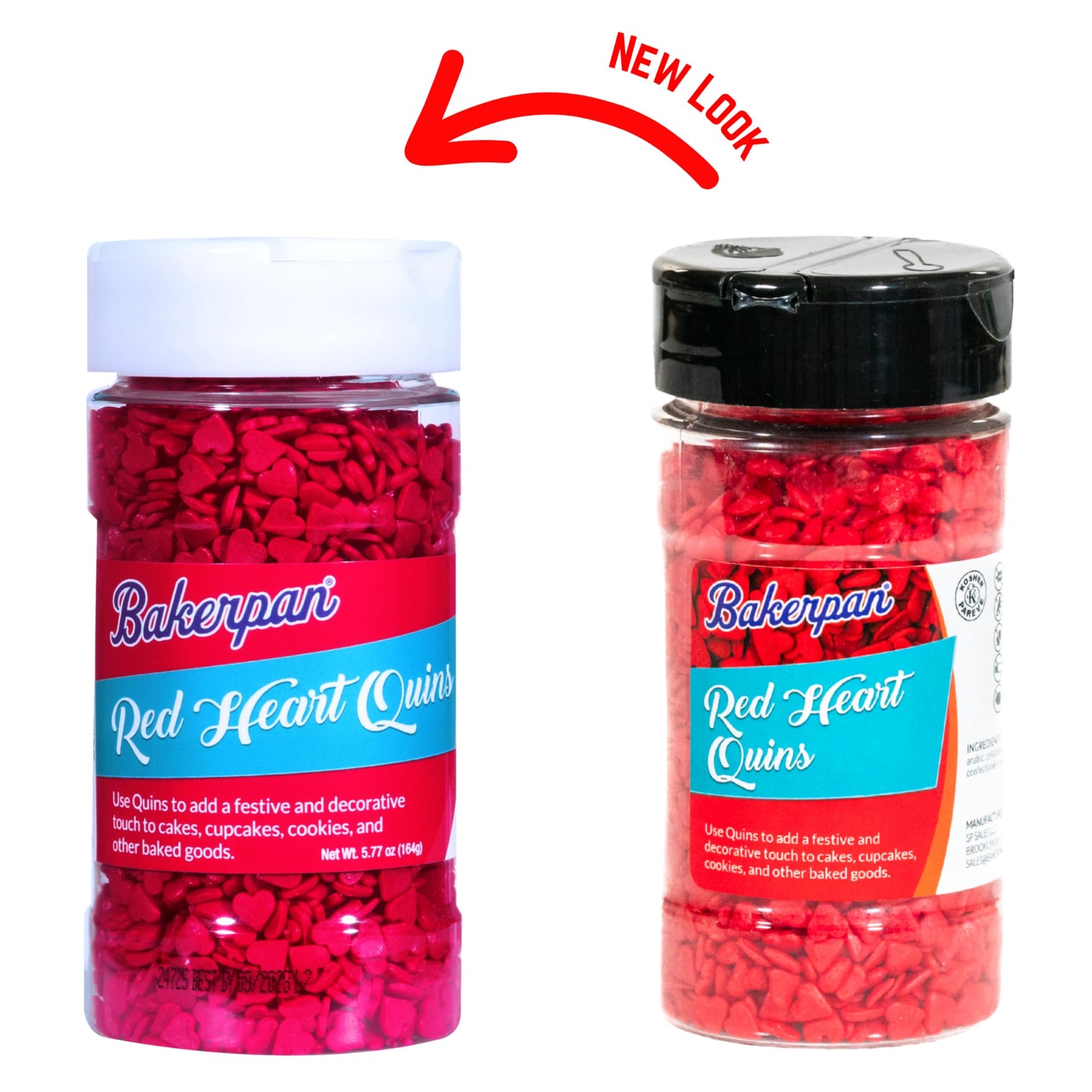 Bakerpan Mini Red Heart Sprinkles for Cake Decorating, 5.77 Ounces Mother Day Sprinkles Edible for Ice Cream, Cookies, Valentines Day Sprinkles