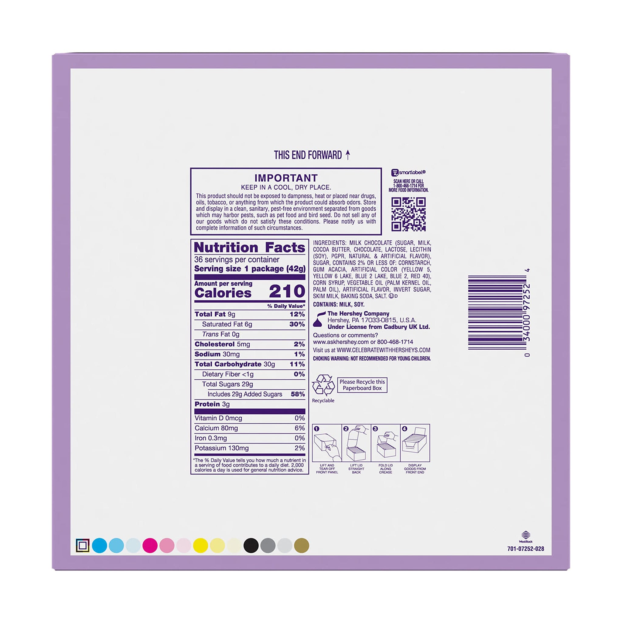 CADBURY MINI EGGS Milk Chocolate, Easter Basket Easter Candy Packs, 1.5 oz (36 Count)