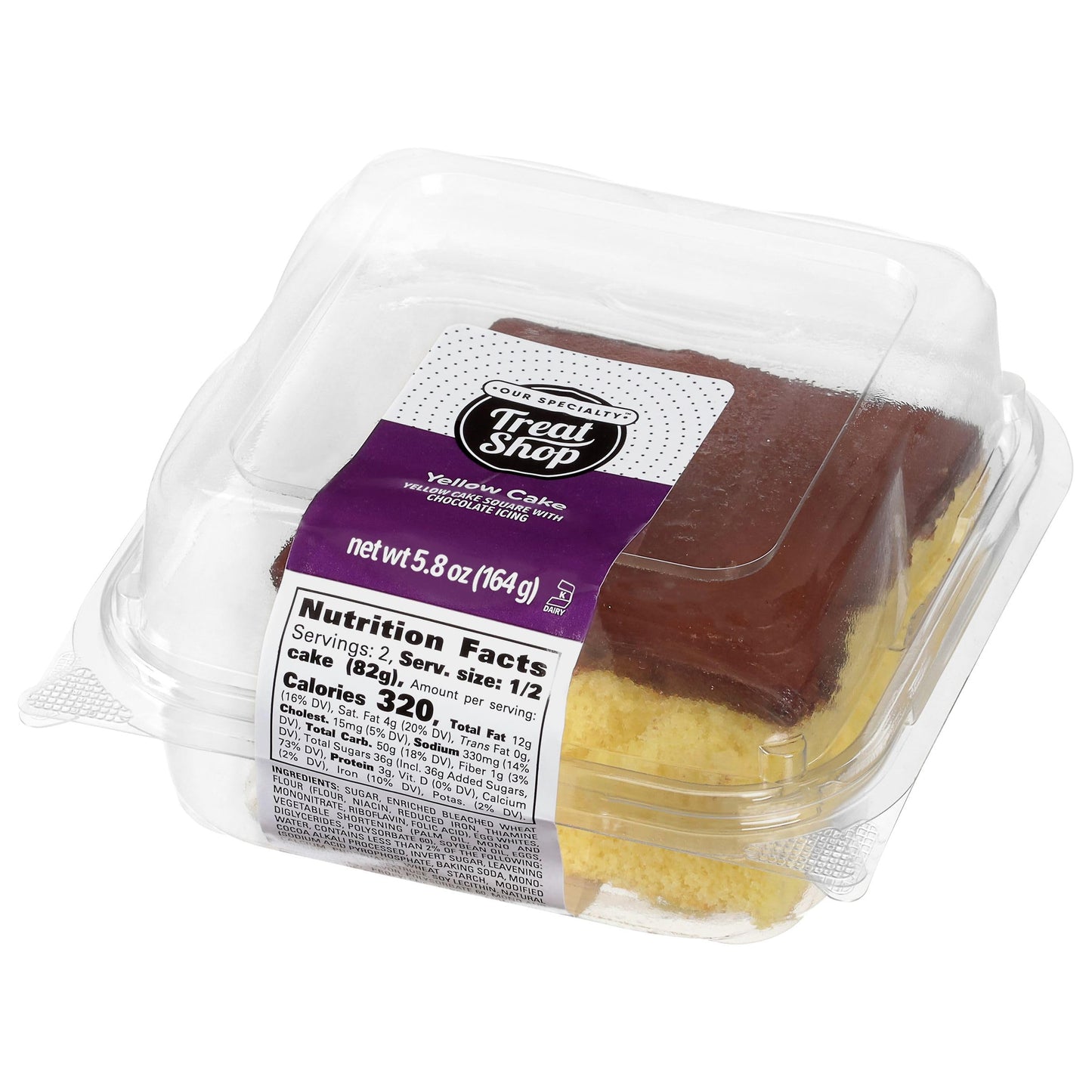 Our Specialty Individual Yellow Cake Slice with Chocolate Icing, Frozen, 5.8 Oz