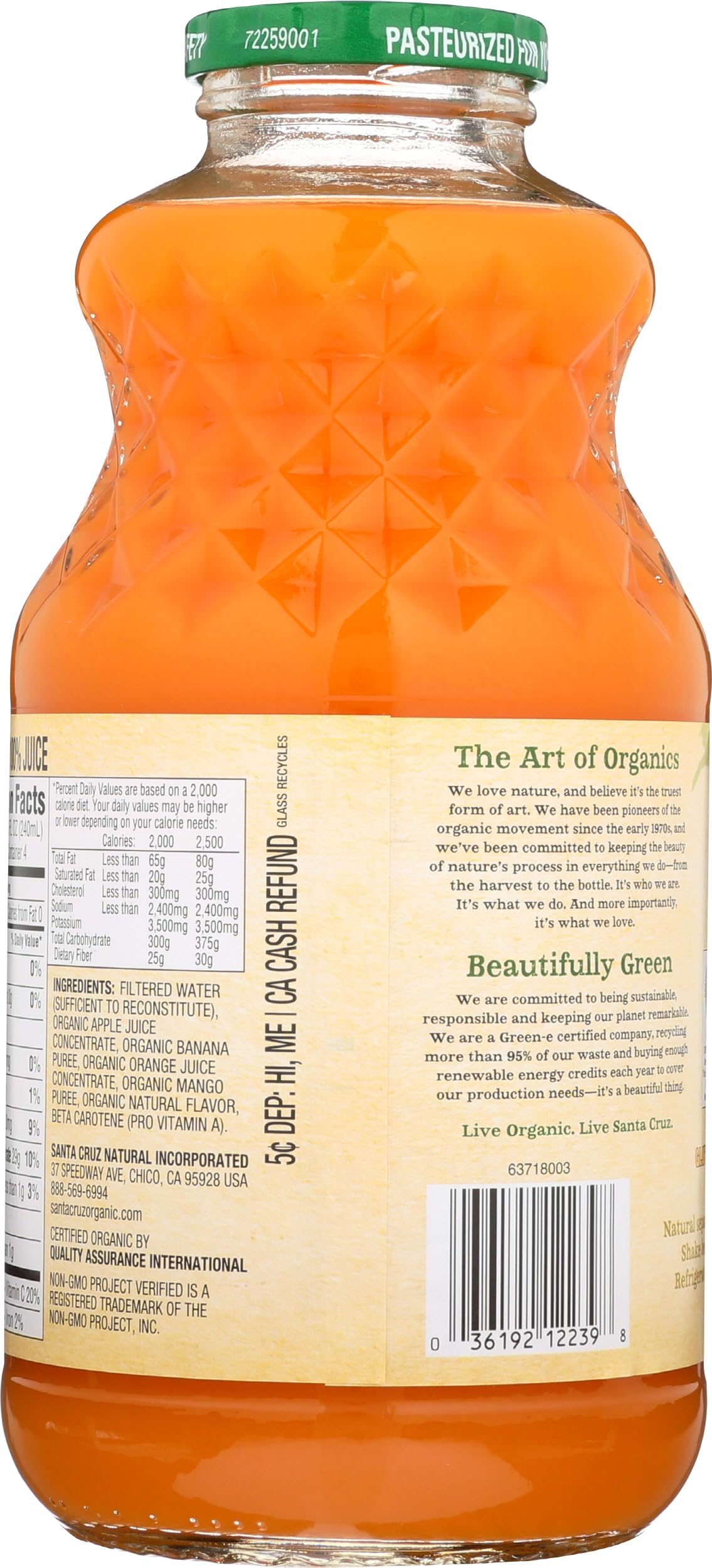 Santa Cruz Organic Organic Orange Mango Juice, 32 FZ