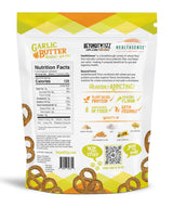 BeyondTwistz Low Carb Pretzels, Garlic Butter, Keto Friendly, 2g Net Carbs, 18g Protein, Powered By HealthSense® High Fiber Wheat Flour, Family Size
