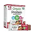 Orgain Organic Vegan Protein Bars, Peanut Butter Chocolate Chunk - 10g Plant Based Protein, Low Calorie Healthy Snacks, No Lactose or Soy Ingredients