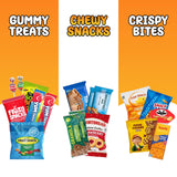 Snack Box Variety Pack (120 Count) - Bulk Snacks Individually Wrapped for Adults, Kids and Teens - Chips, Cookies and Bars - Care Package for College