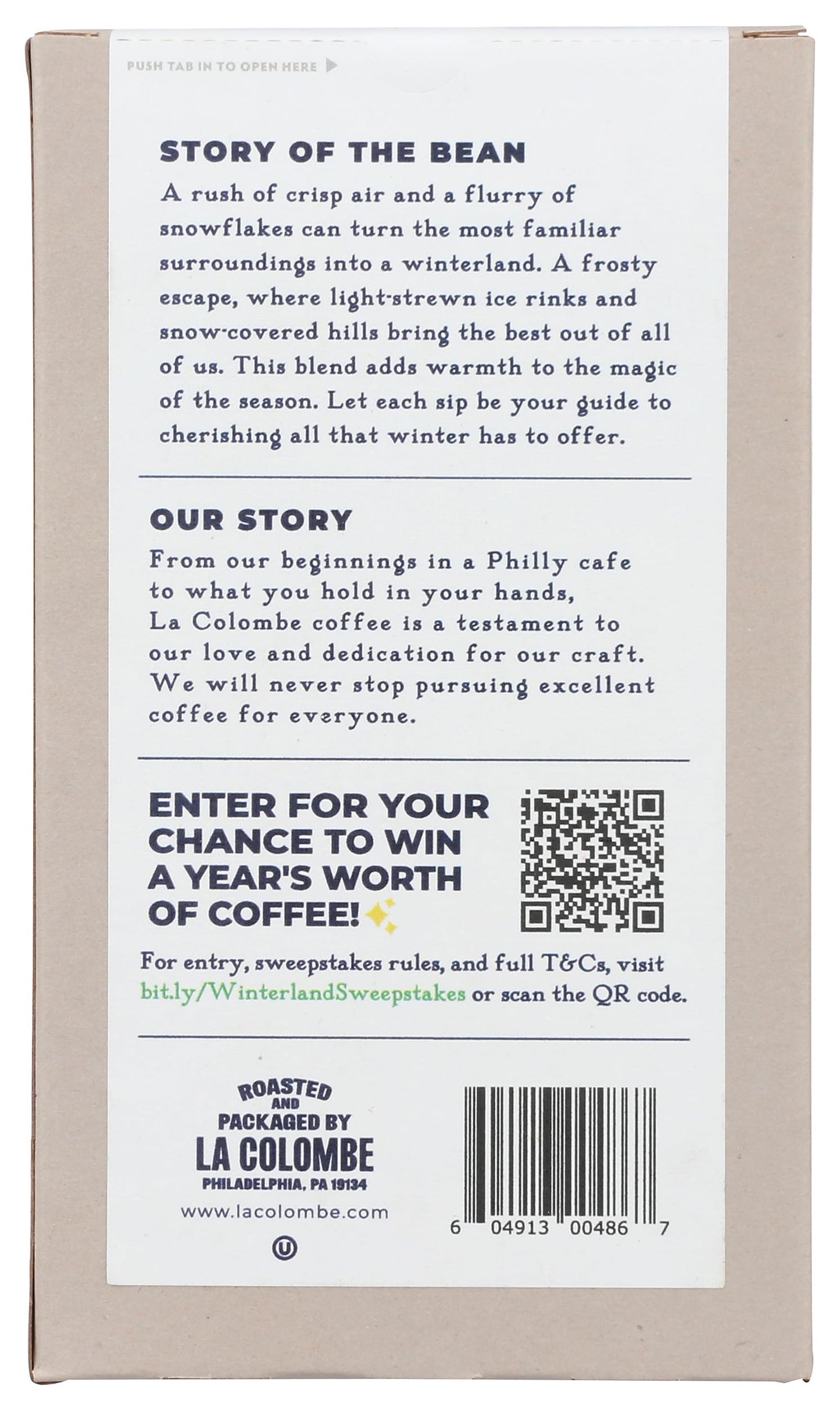 La Colombe Winterland Medium Roast Ground Coffee - Notes of Roasted Almond, Chocolate Mousse & Rum Cake, 12 Ounce (Pack of 1)