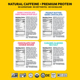 Quantum Energy Square: Energy Bar with Caffeine & 10g Protein. Delicious Healthy Snack On The Go. (Vegan, Gluten-free, Soy-free, Dairy-free) (Variety