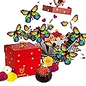 Love Butterfly Explosion Gift Box by Send A Cake - Flying Butterfly Surprise with Flower Shower & Red Velvet Mini Bundt Cake - Ready to Gift Fun