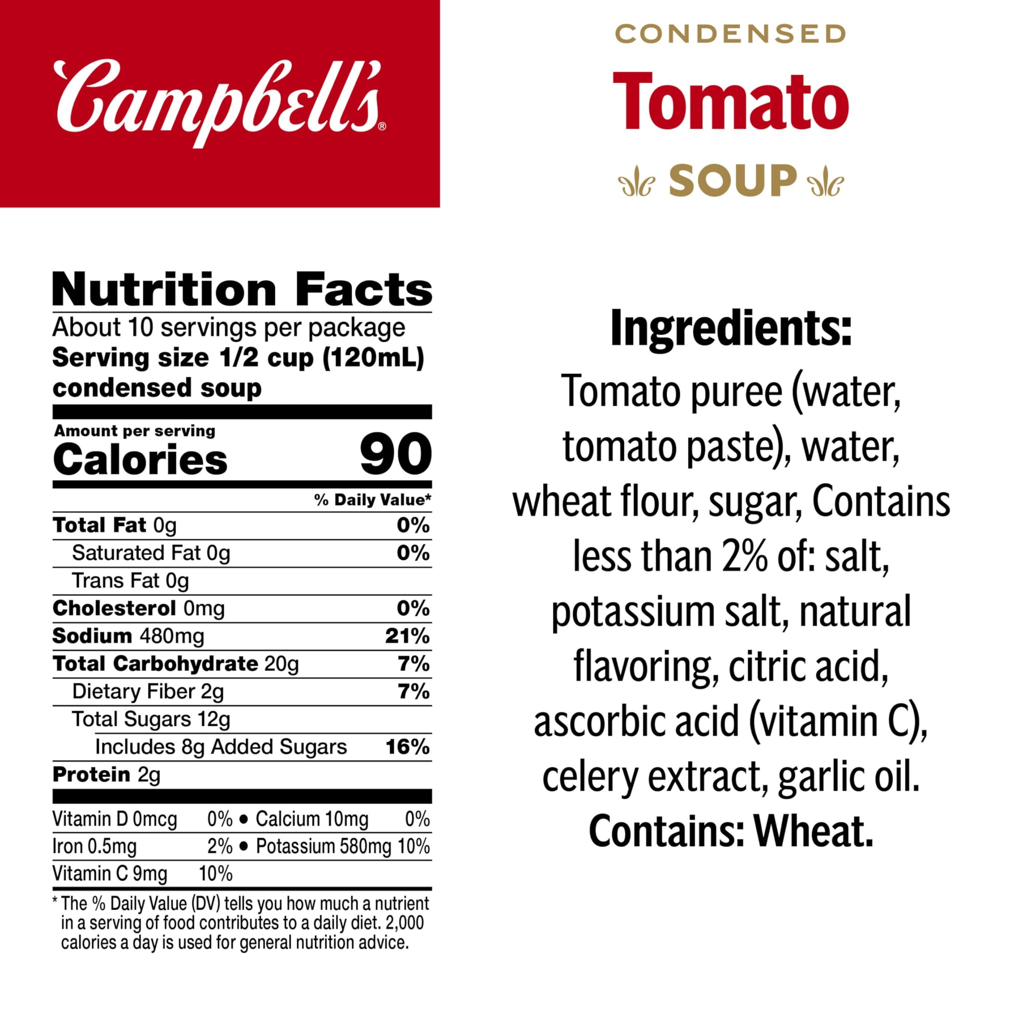 Campbell's Condensed Tomato Soup, 10.75 Ounce Can (Pack of 4)