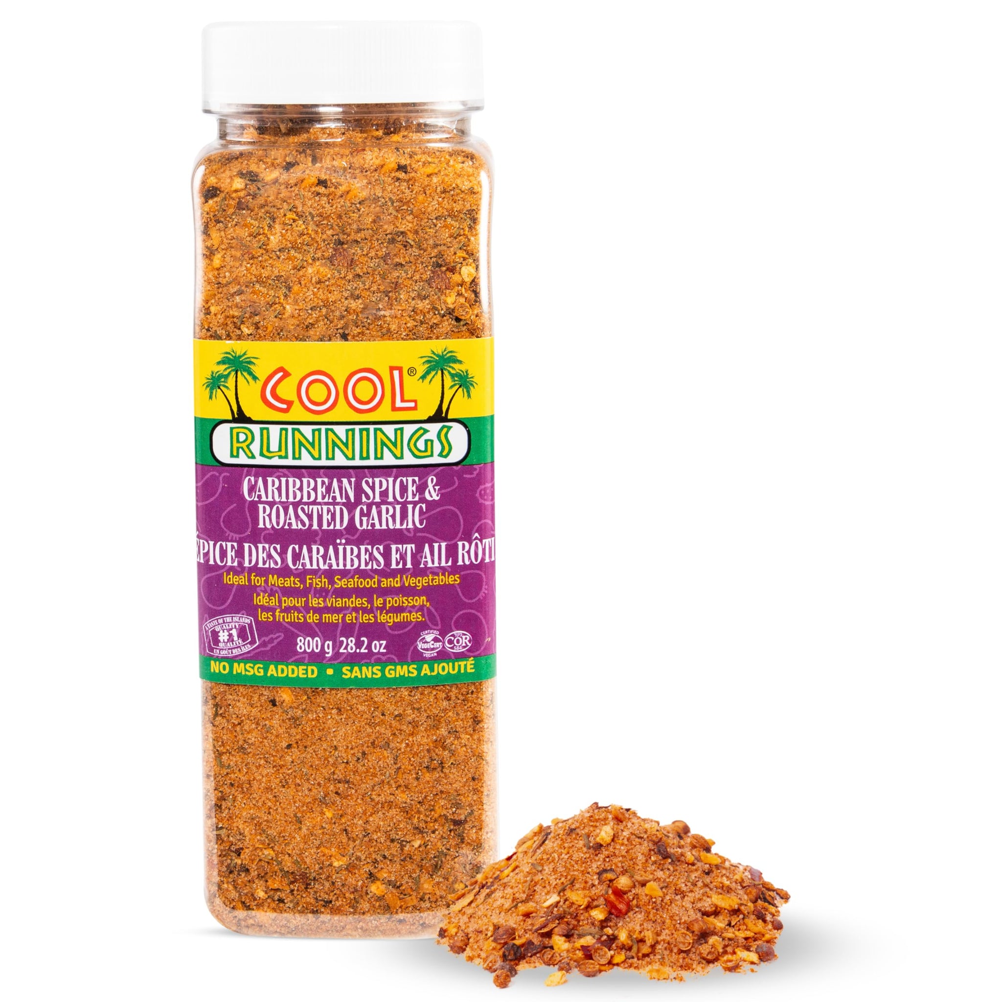 Cool Runnings Caribbean Spice & Roasted Garlic Powder 800g - Used for Grilling, Roasting, and Marinating Meats, Seafood, and Vegetables, Perfect