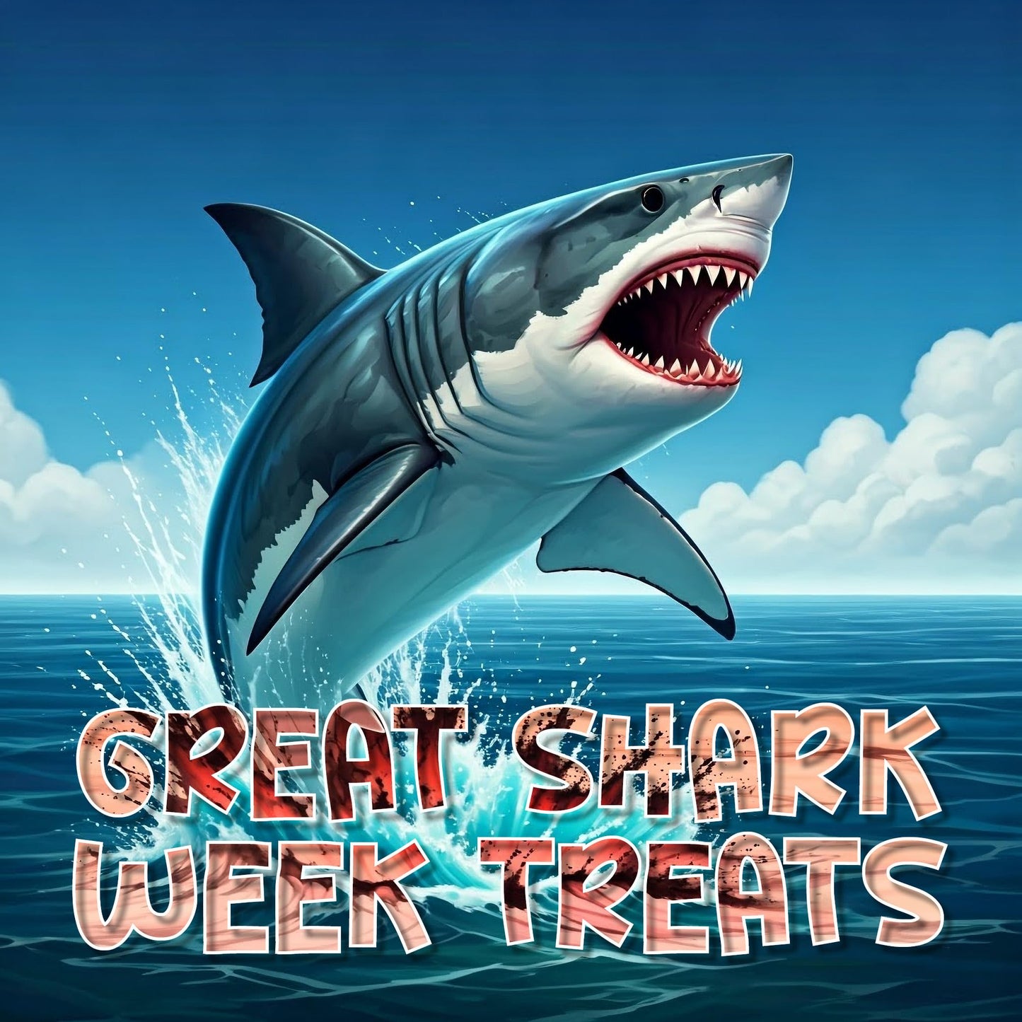50 Shark Candy Bracelets, Cool Blue Candy for Under the Sea and Baby Shark Party Favors, Decorations and Goody Bag Fillers, Individually Wrapped In a