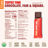 TCHO Toffee Time 53% Oat-Milk Chocolate Bars (18 pack) | 100% Plant-Based, Organic Cashew Oat-Milk Chocolate | Vegan, Soy-Free, Gluten-Free
