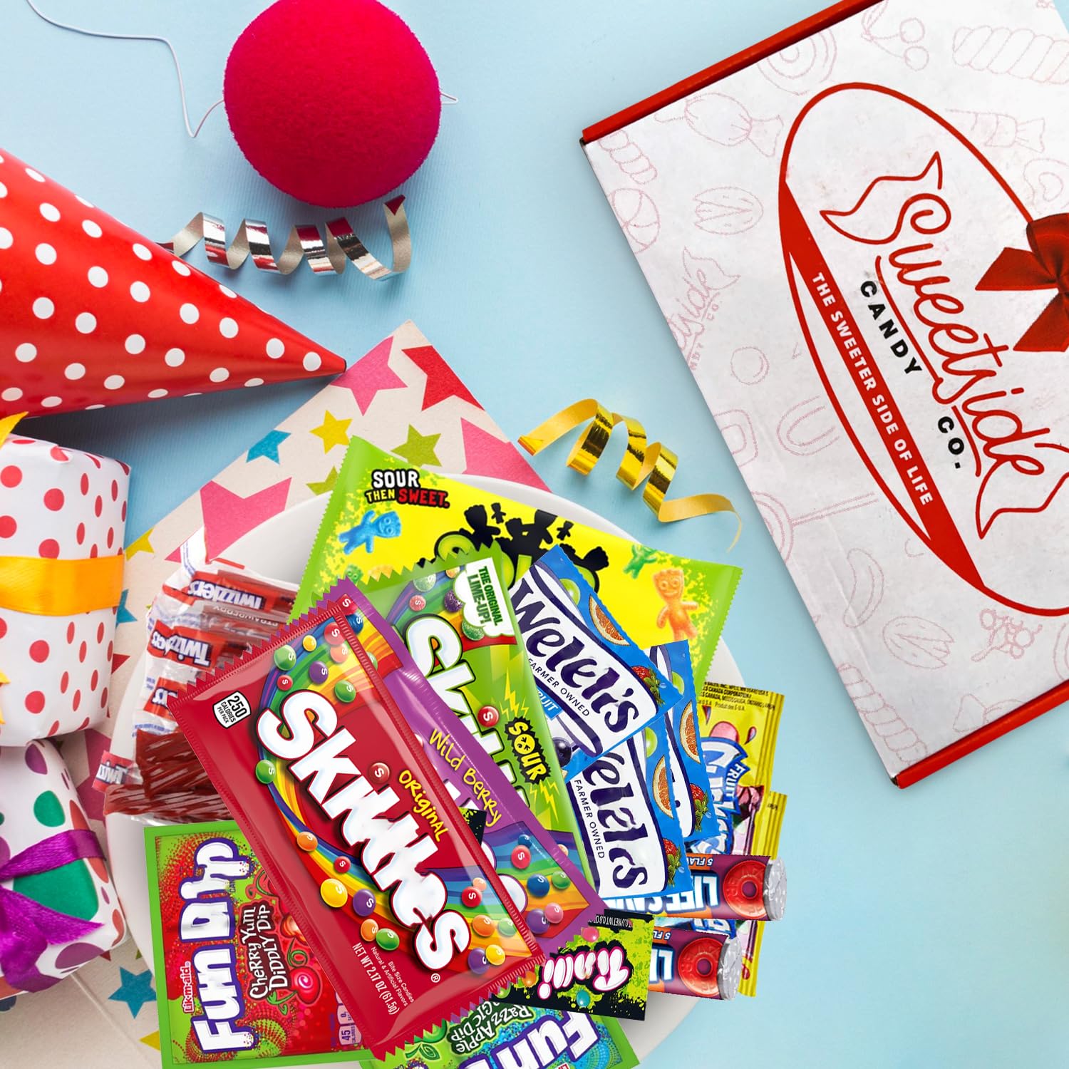 Assorted Candy Box - 41 Piece Gift Basket - Treat Boxes for College Students, Office & Family - Ultimate Birthday Gifts for Men, Women & Teens - Candy
