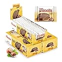 Fiorella Crunch Wafer Cookies, Milk Chocolate Covered Crispy Thin Crunch Wafers with Hazelnut Cream Filling, Chocolate Biscuits, 18 Individually