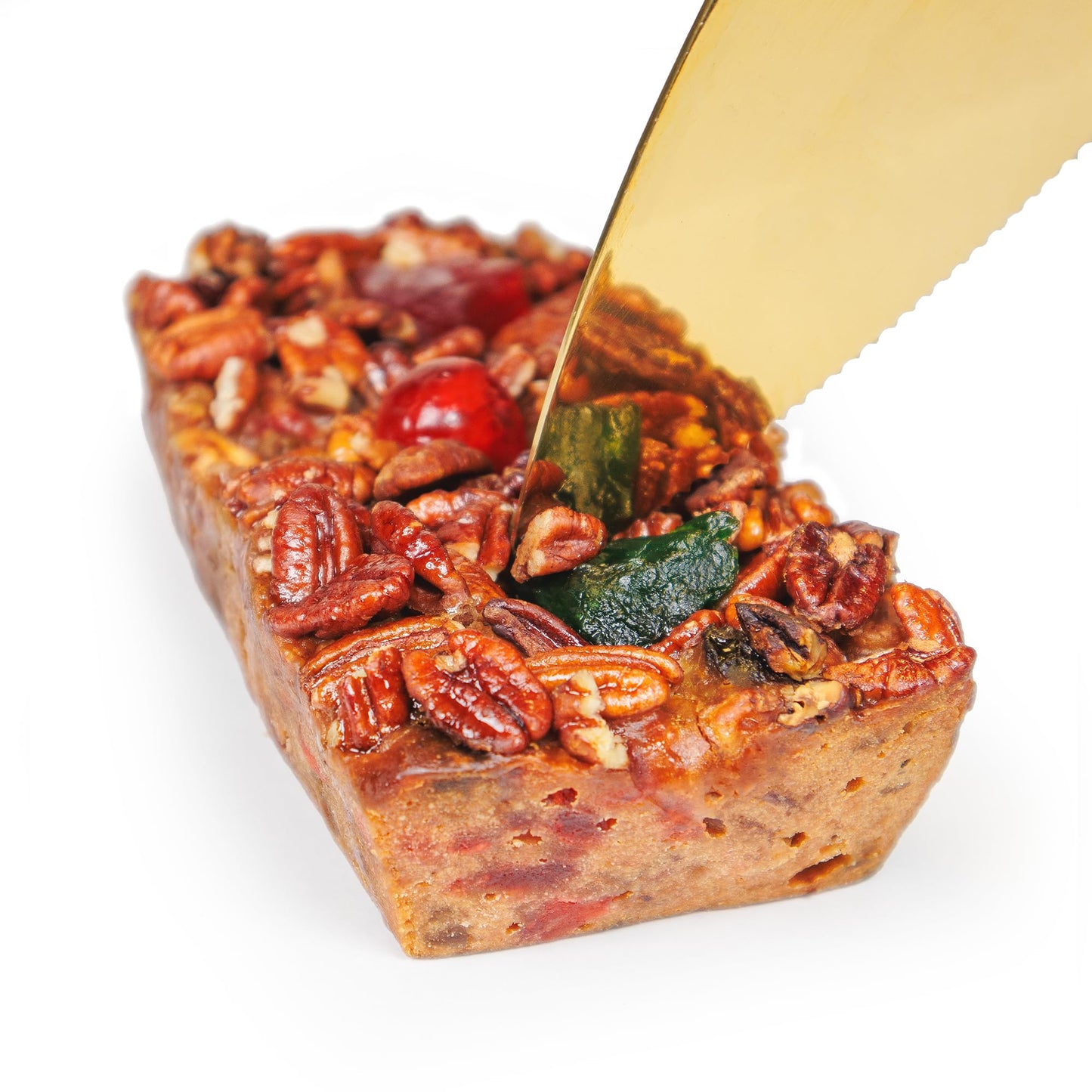 Collin Street Bakery Fruitcake - DeLuxe Loaf 2 Pack (14 oz each) - Handmade with Pecans, Pineapple, Golden Raisins Cherries & Honey - Gourmet Holiday