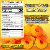 Peach Rings Gummy Candy (5 Pound Bag) 80oz. Bulk Chewy Authentic Taste Gourmet Candies