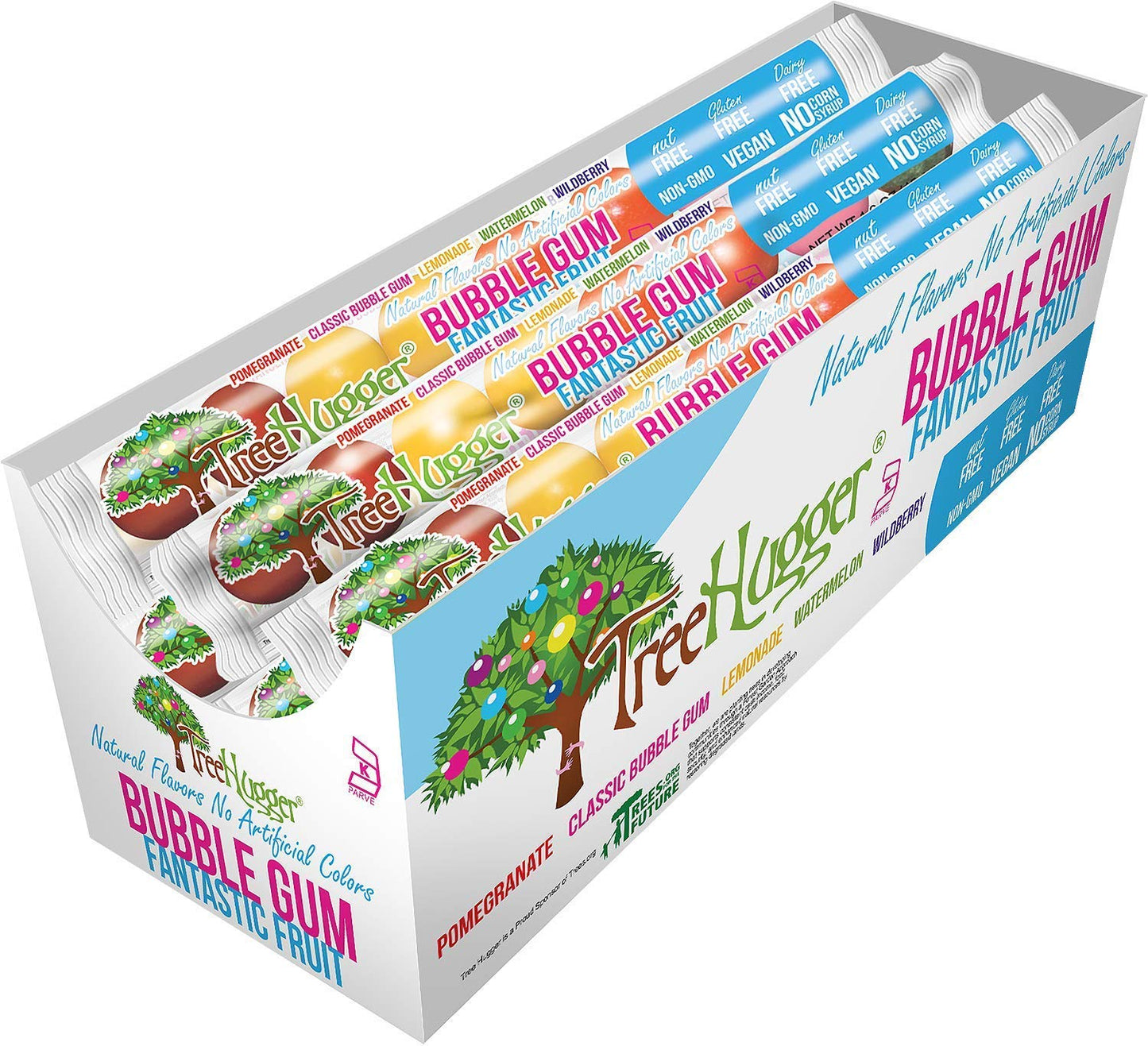 TREEHUGGER Fantastic Fruit Bubble Gum, 1.6 OZ