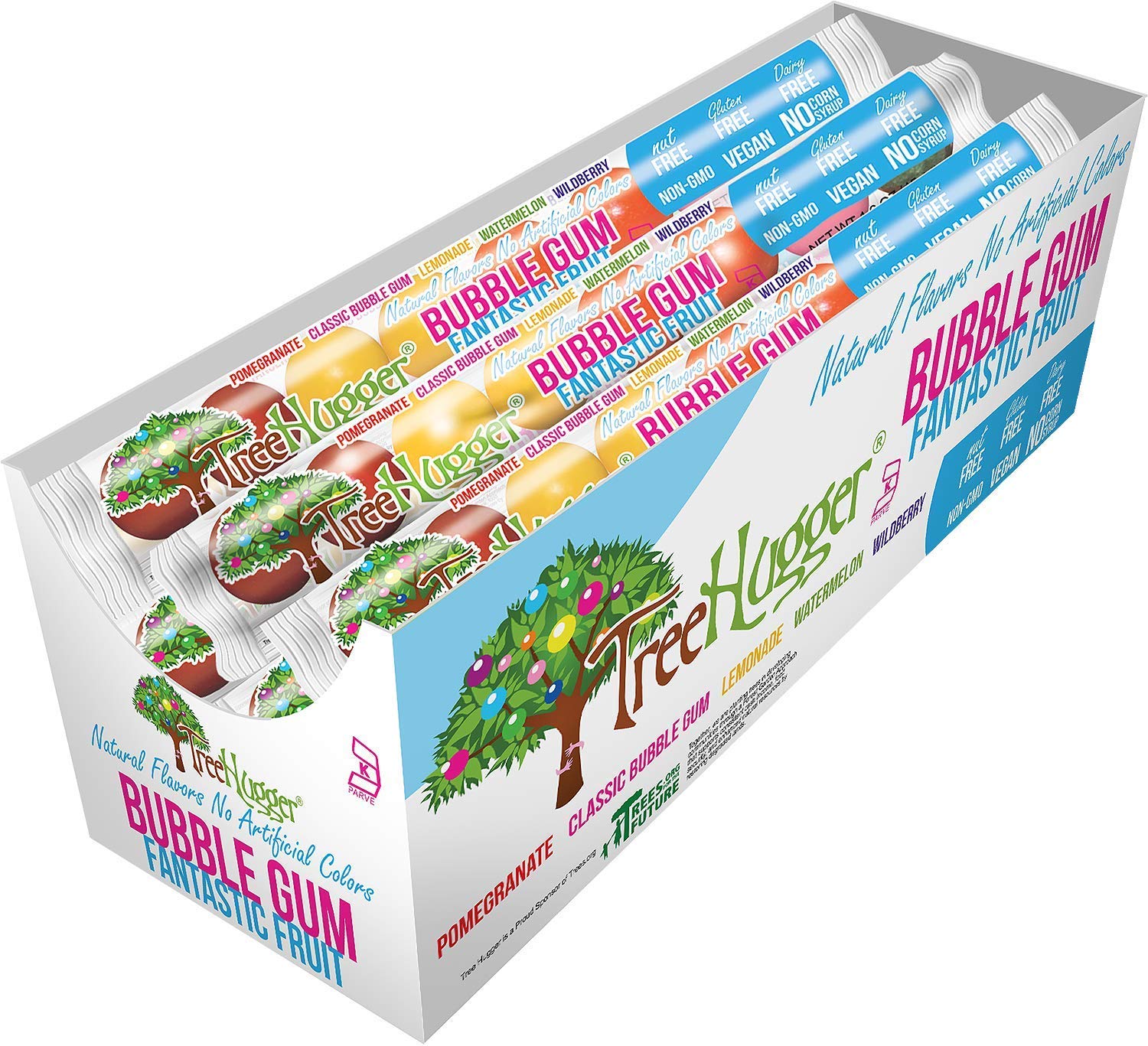 TREEHUGGER Fantastic Fruit Bubble Gum, 1.6 OZ