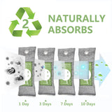 16 Pack Bamboo Charcoal Air Purifying Bag, Activated Charcoal Bags Odor Absorber, Moisture Absorber, Natural Car Air Freshener, Shoe Deodorizer, Odor