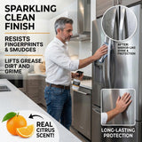 Thirteen Chefs Stainless Steel Cleaner and Polish for Fridge, Oven, Cooktop, Kitchen Appliances, BBQ and Ranges - 16oz