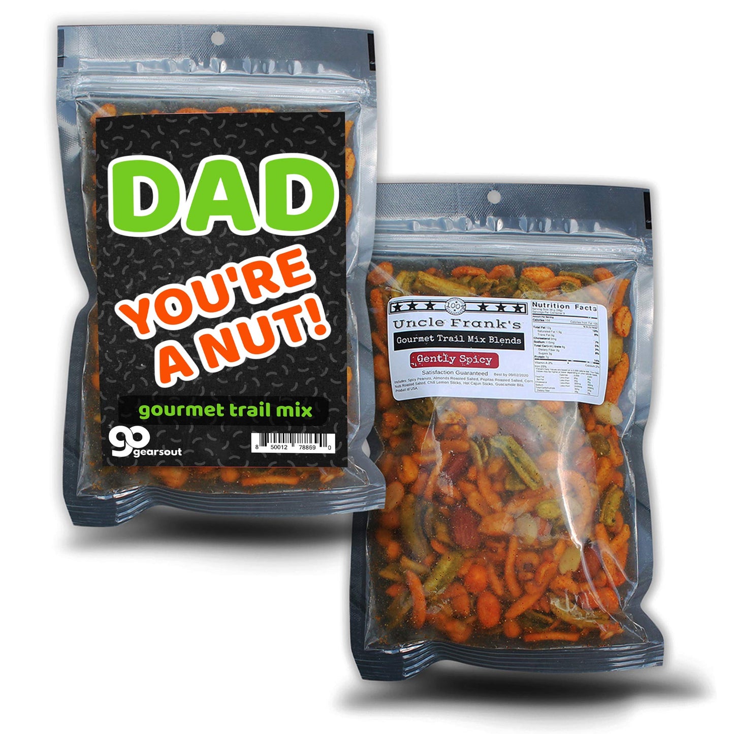 Dad You're A Nut Gourmet Trail Mix - Funny Snacks for Dads - Spicy Blend, Made in the USA