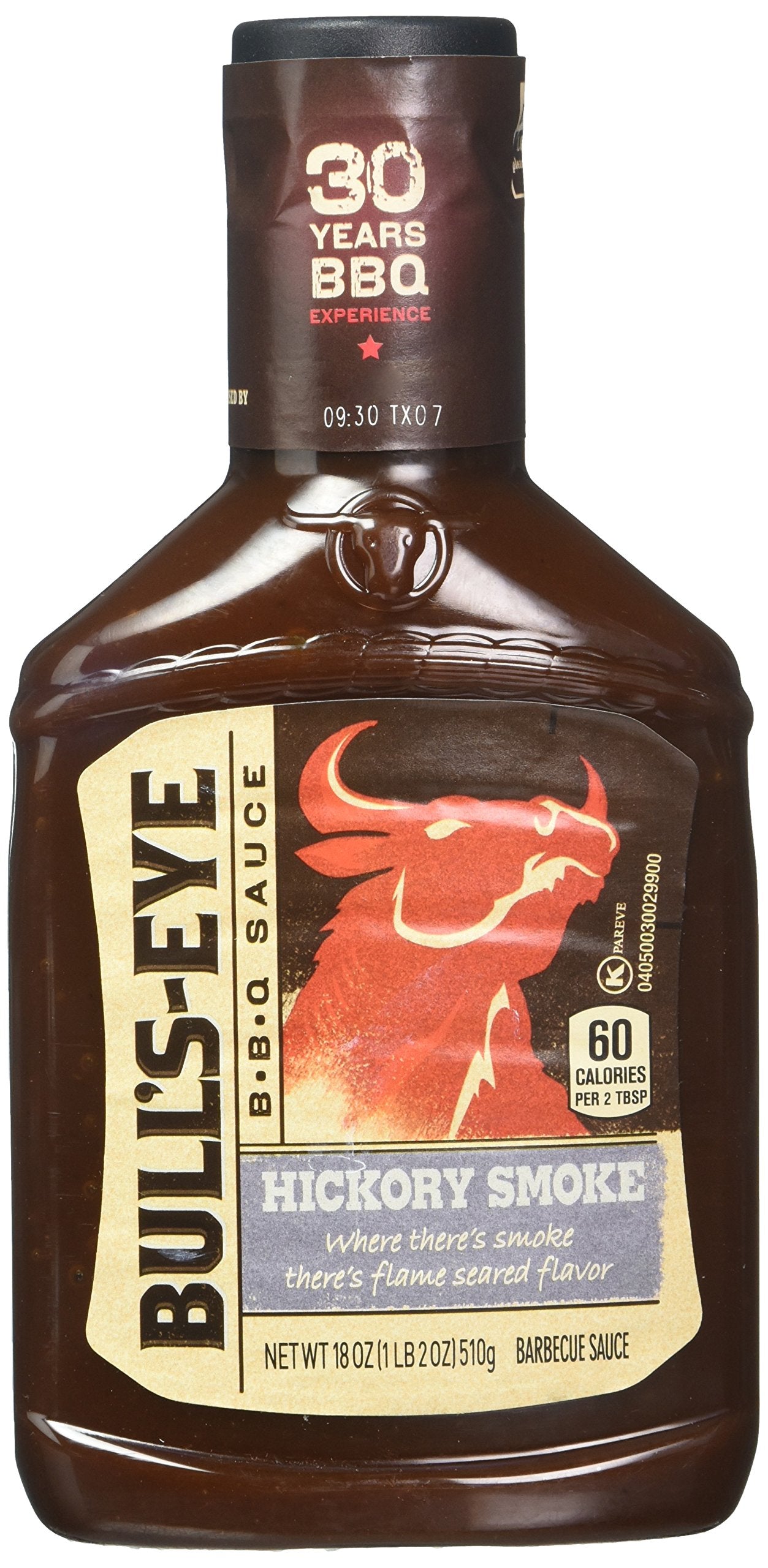 Bull's-Eye, Hickory Smoke BBQ Sauces,18 oz Bottle (Pack of 3)