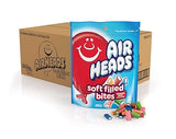 Airheads Candy, Soft Filled Bites, Assorted Fruit Flavors, Stand Up Bag, Party, Pantry, 9oz Bag, Box of 12 Bags